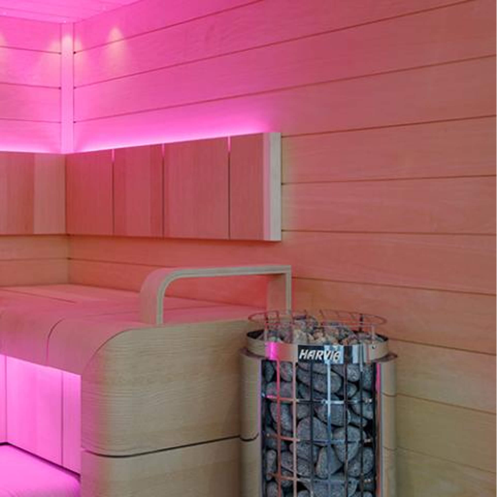 Harvia Cilindro UL Certified Electric Sauna Heater With Xenio CX45 Digital Control Panel & Sauna Stones
