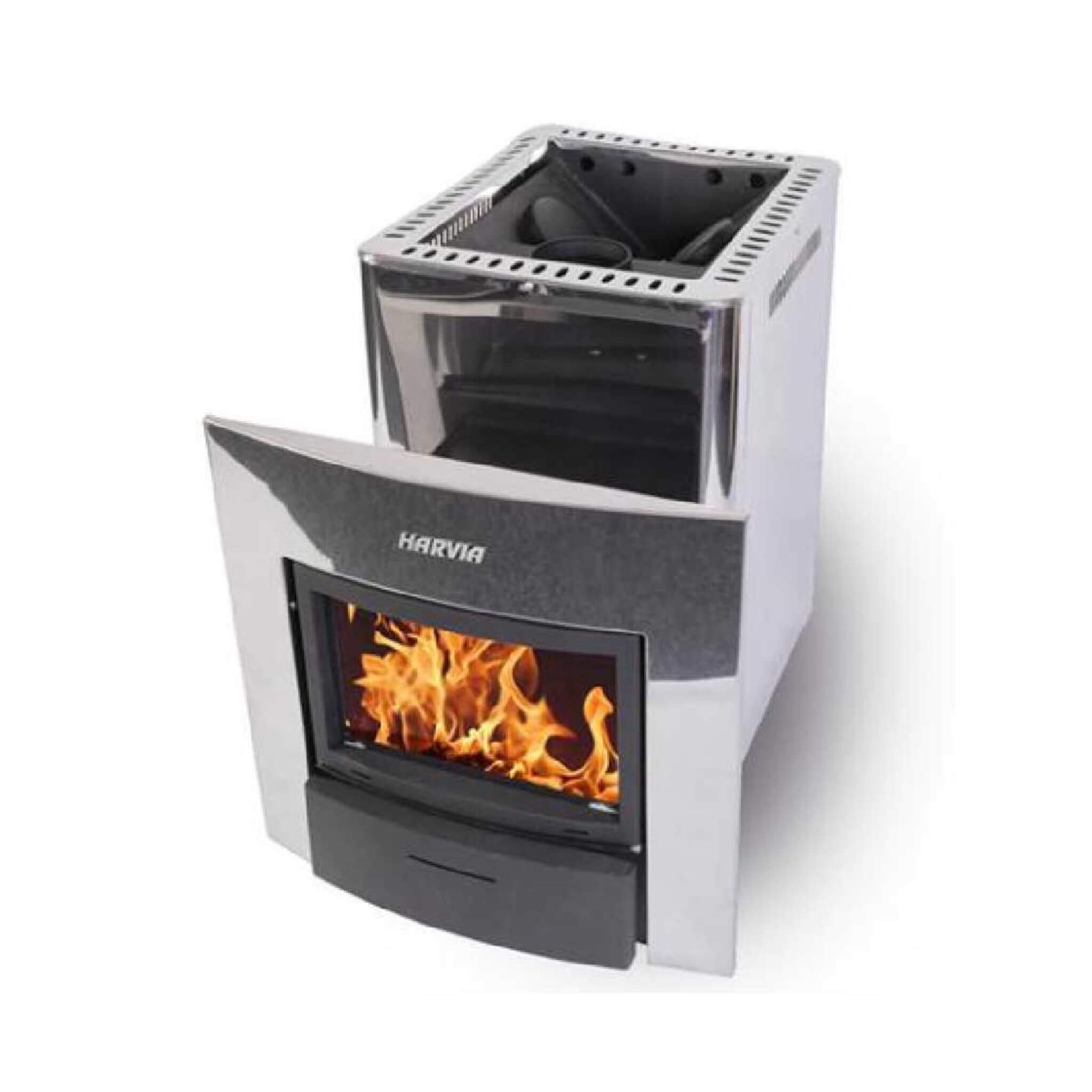 Harvia Duo Series Stainless Steel Wood Sauna Stove With Sauna Stones