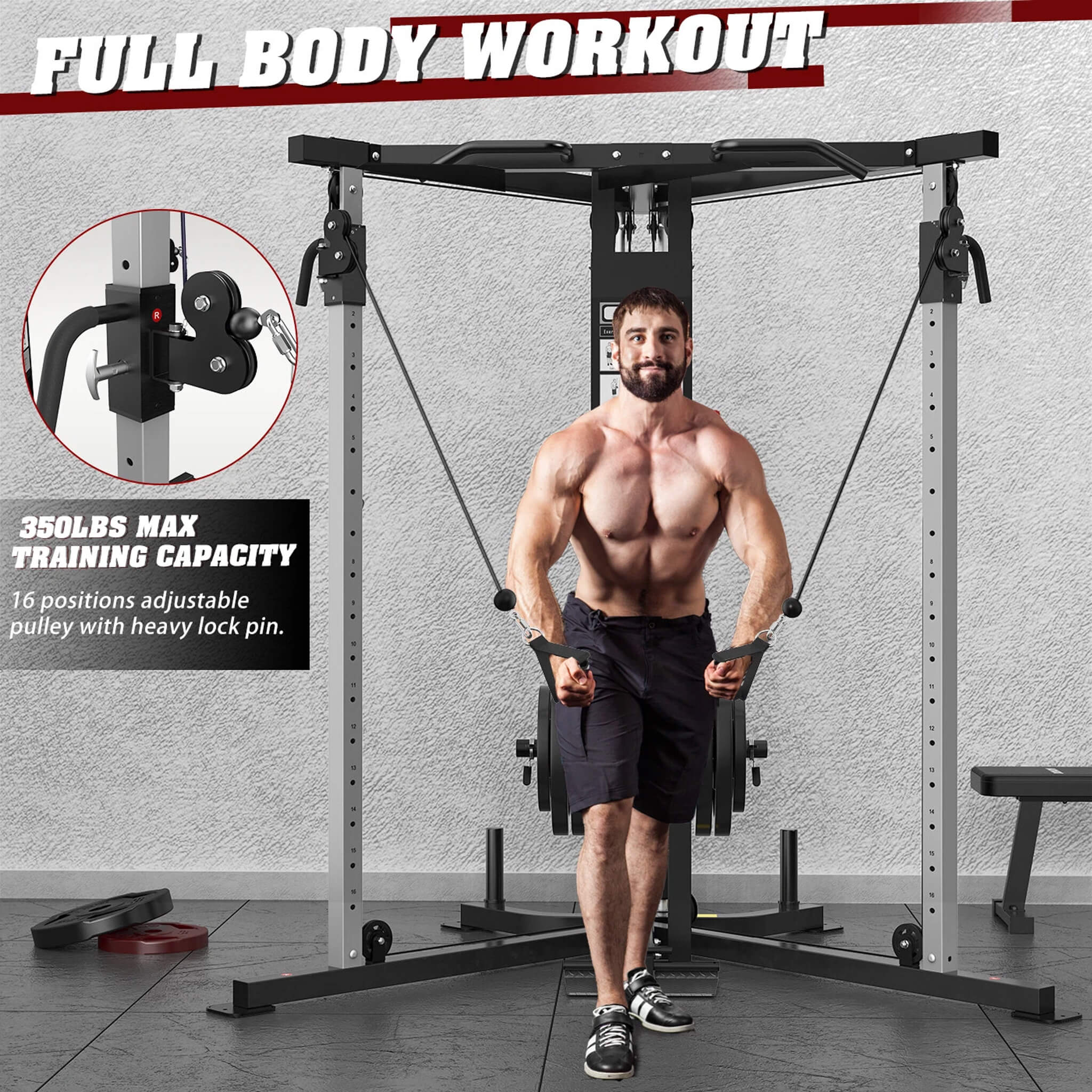 Rovix Premium Home Cable Crossover Full Body Workout Fly Machine