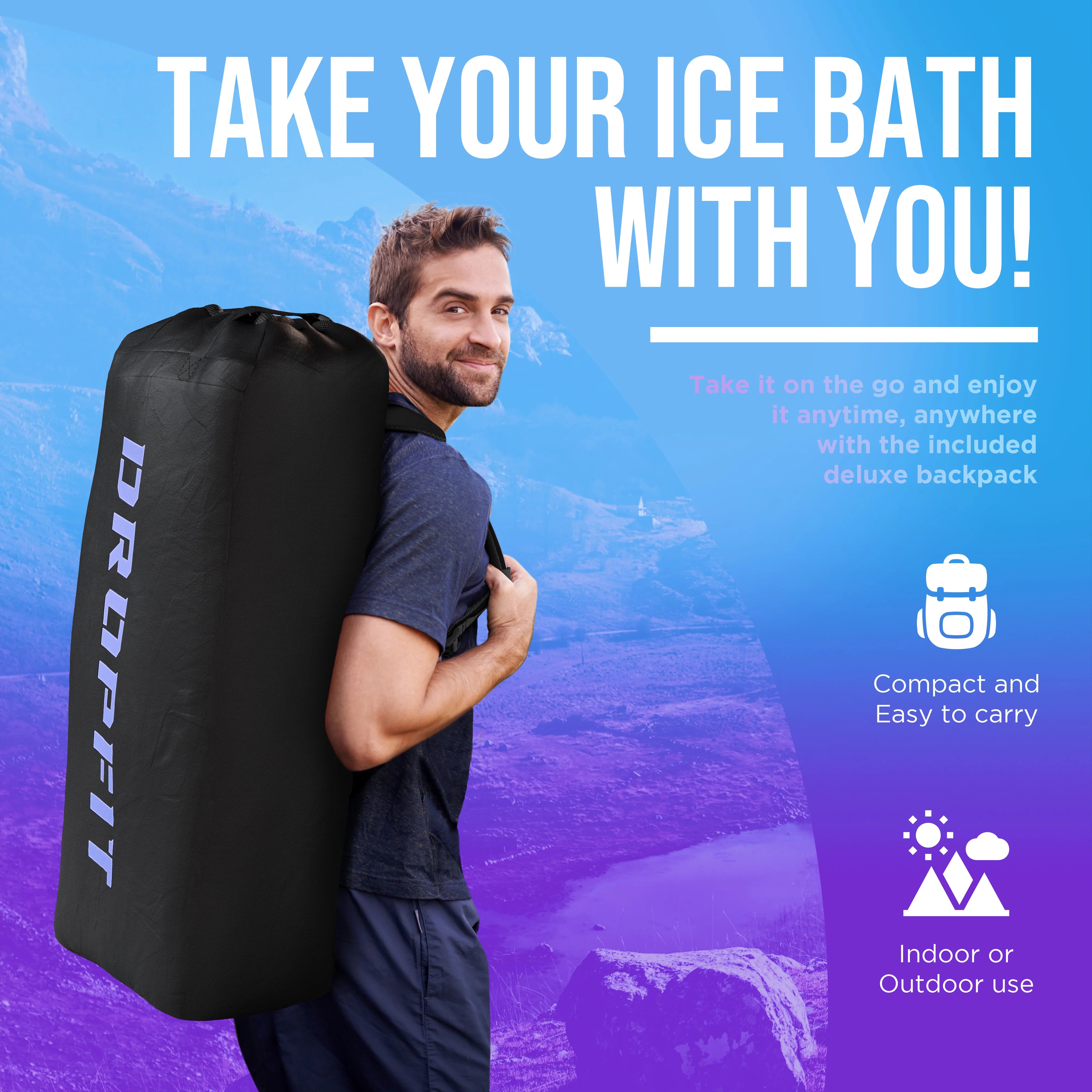DROPFIT Ice Bath Cold Plunge Tub | No Ice Required, Home Use