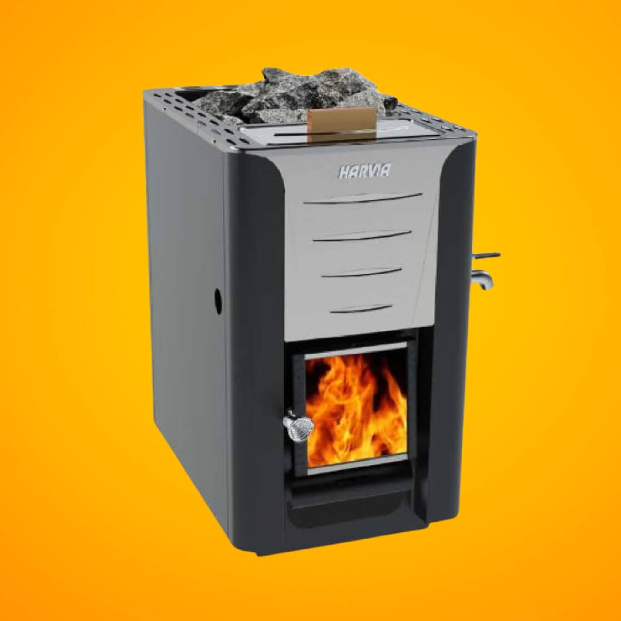 Harvia 20 ES Pro Wood Sauna Stove With Water Tank & Stauna Stones, 24.1KW