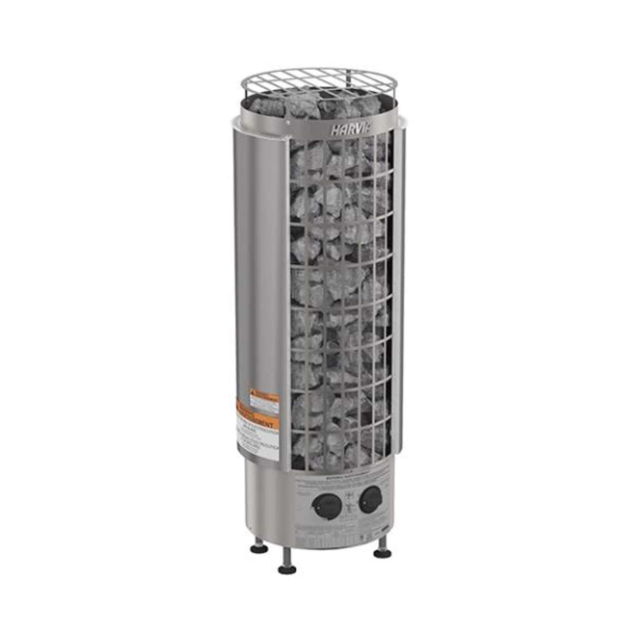 Harvia Cilindro Modern Steel Pillar Style Sauna Heater W/ Sauna Stones