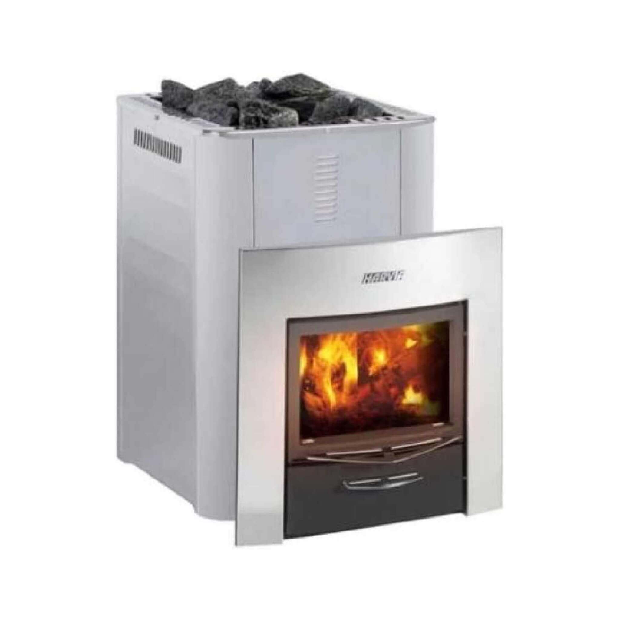 Harvia Duo Series Stainless Steel Wood Sauna Stove With Sauna Stones