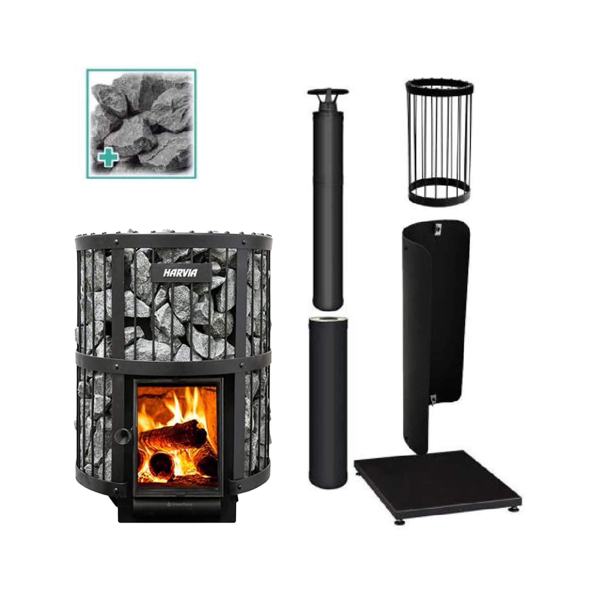 Harvia Legend 150 16KW Sauna Stove Package [LEGEND 150 PACKAGE BK]