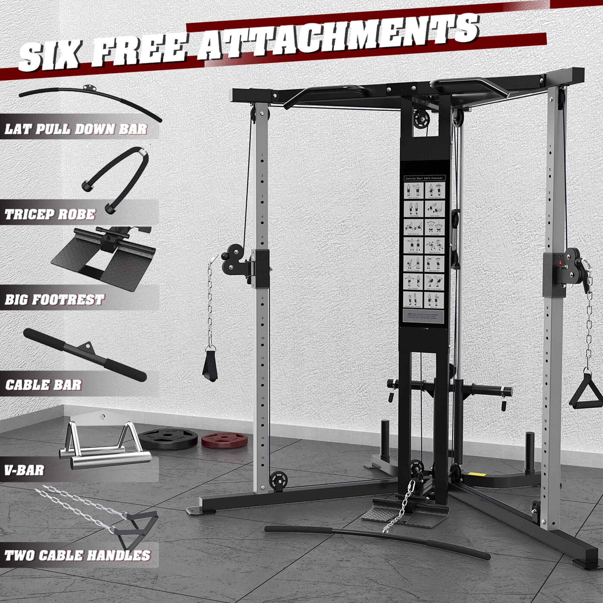 Rovix Premium Home Cable Crossover Full Body Workout Fly Machine