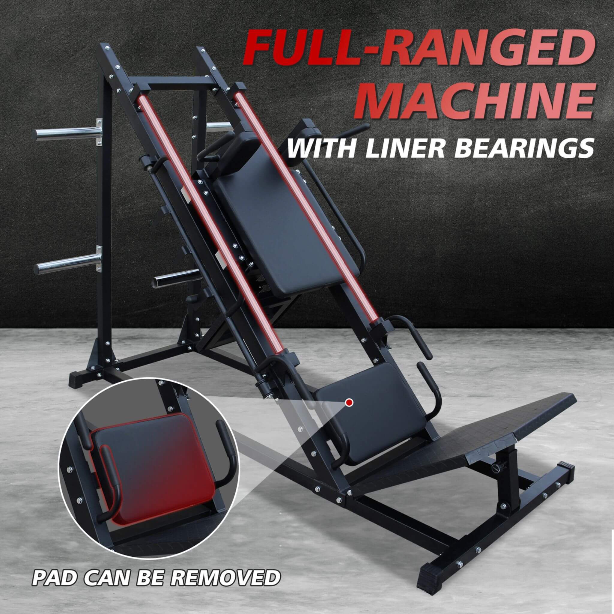 Rovix Professional Adjustable Leg Press Hack Squat Machine For Home Gyms